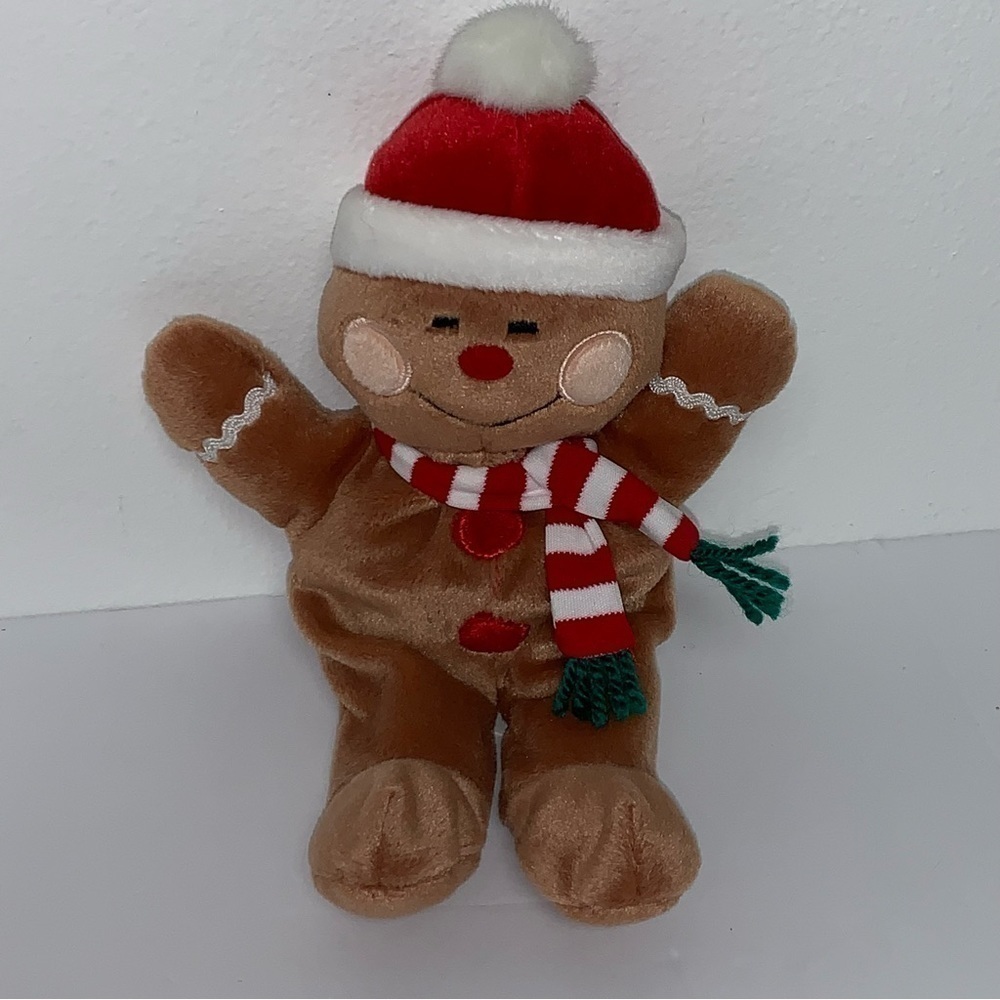 Sears Windsor Collection Christmas Gingerbread Man 10" Plush Stuffed Animal Toy